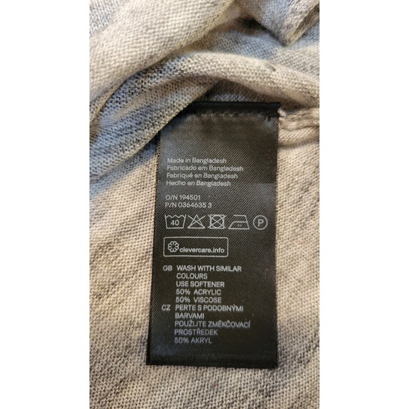 H&M Lightweight Sweater Viscose Blend Gray Marled Size L - Picture 6 of 8